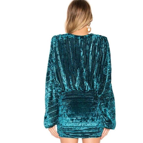 NBD Illusion Mini Dress in Teal Nwt Size Small - Picture 6 of 7